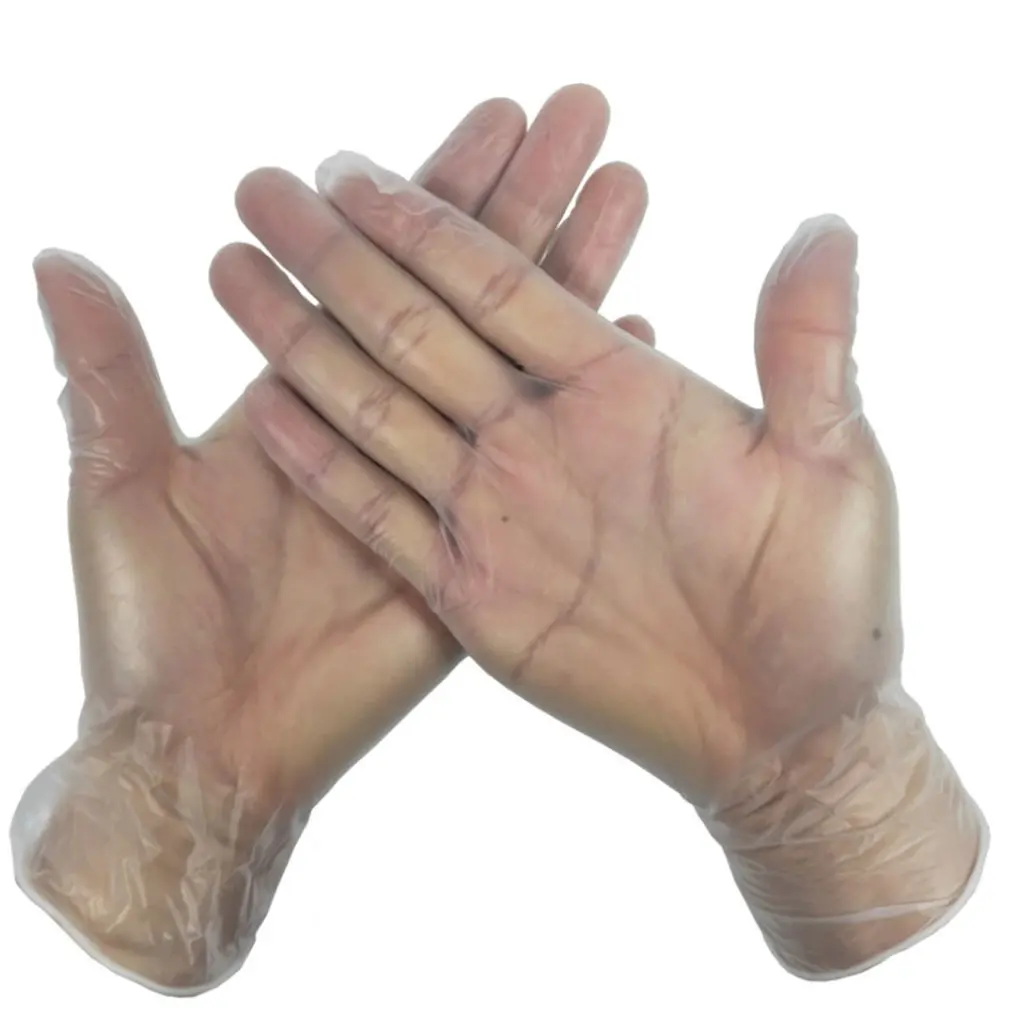 

100PCS/Set Transparent Disposable PVC Gloves Dishwashing/Kitchen/Medical /Latex/Rubber/Garden Gloves Universal For Home Cleaning