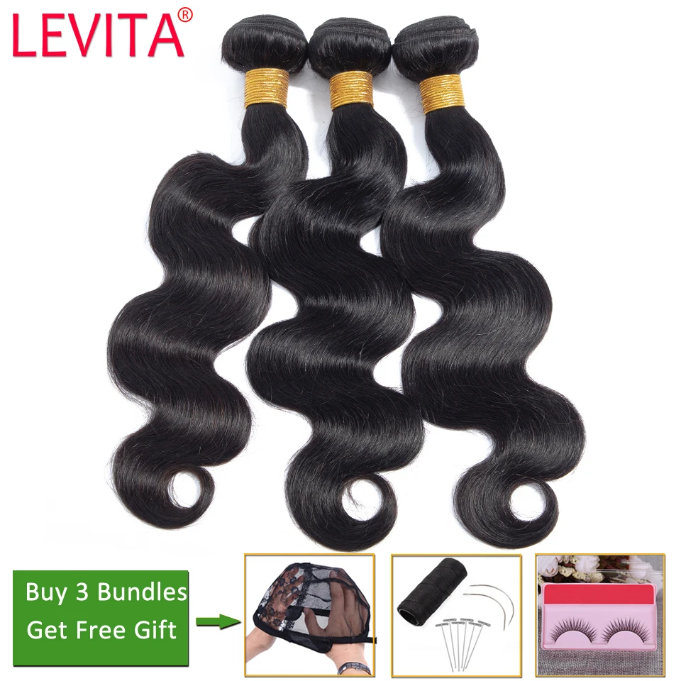 LEVITA Body Wave 3 zestawy tanie 100% ludzkich włosów 3 zestawy oferty
