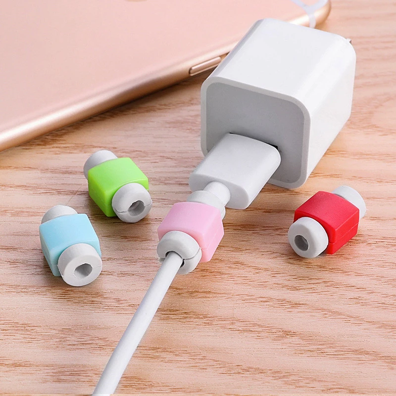 

Silicone USB Cable Protector Earphone Wire Cord Protection Cover Data Charger line Protective Sleeve For Apple iphone 6 7 8 plus
