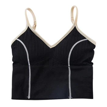 

Women U-shaped Back Brasier Mujer Camisole Anti-sweat Shockproof Padded Top Running Fitness Workout Tank Top HOT