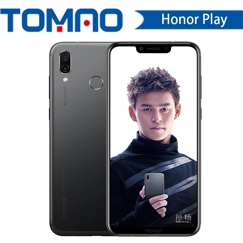 Honor Play, мобильный телефон, 4G, 64G, 6,3 дюймов, Восьмиядерный, мобильный телефон, двойная задняя камера, игровой телефон, отпечаток пальца, распознавание лица