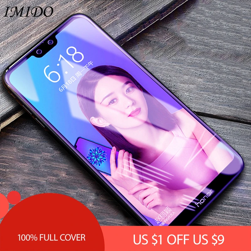 IMIDO для Huawei Honor 9 9i Lite Полное покрытие с защитой от синего спектра закаленное