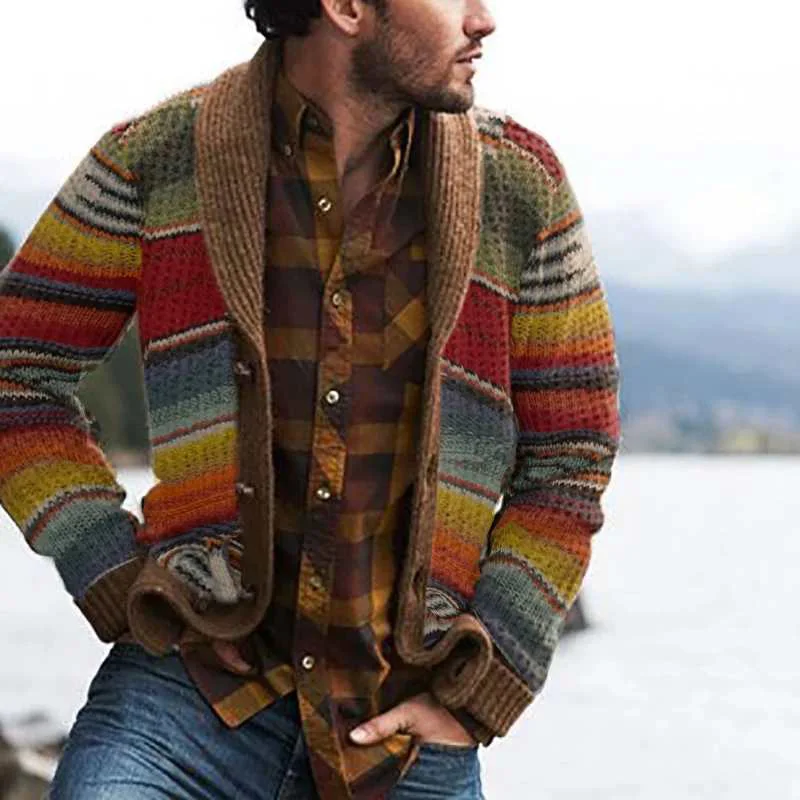 

MJARTORIA Western Style Hot Selling Men'S Wear 2020 Spring New Style Printed Long-sleeved Sweater Tops Men's