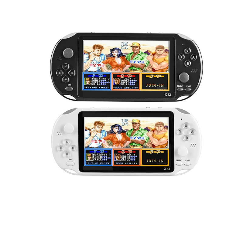 X12 8G/16GB 5,1 дюймов портативная игра видео плеер игровые консоли с двойной рокер Встроенные игры 2500 Поддержка TF карты