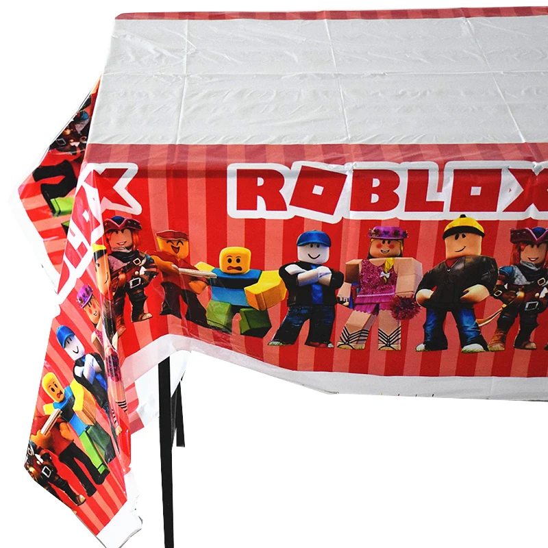 Virtual Reality Roblox New Hot Banner Table Cloth Party Supplies For Children Balloons Birthday Decorations Disposable Tableware Disposable Party Tableware Aliexpress - roblox birthday theme party