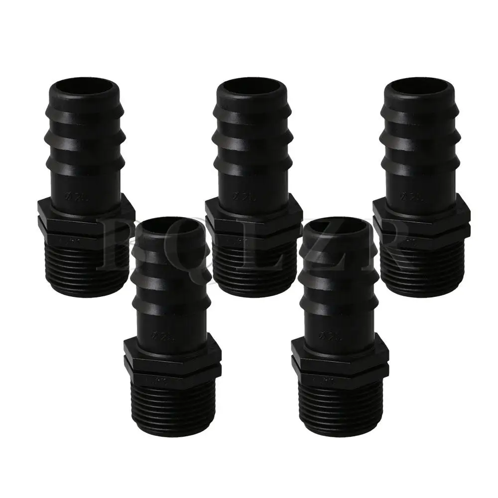 BQLZR 5PCS Plastic Straight Hose Pipe Tube Joiner Fitting Washer 25mm 3/4"Pipe Fittings