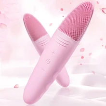 Новая Очищающая щетка для лица, электрическая силиконовая щетка для удаления черных точек и пор, звуковой массажер, щетка для лица