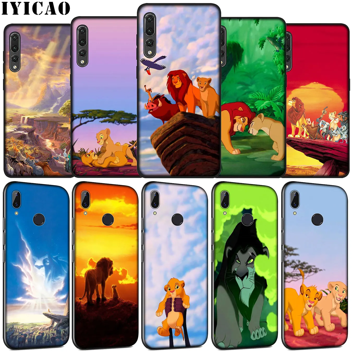 

IYICAO The Lion King 2019 Cartoon Soft Silicone Case for Huawei P30 P20 Pro P10 P9 Lite Mini 2017 2016 Cover P Smart Z 2019