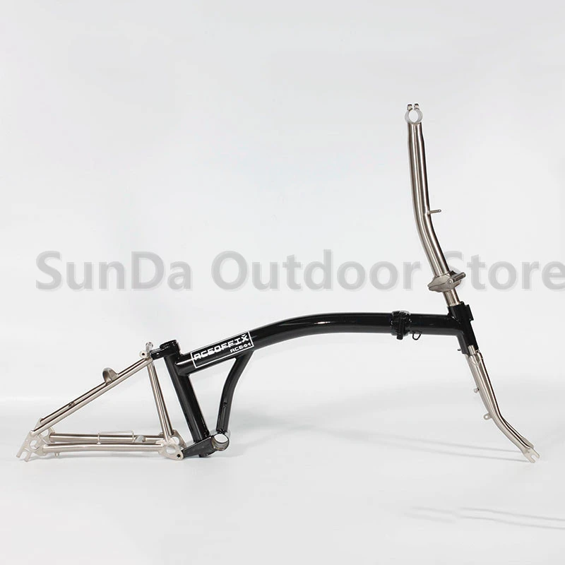 Aceoffix For Brompton Bike 2021 Frame 1 Set Black Dark Silver Chrome