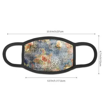

NOISYDESIGNS Anti Pollution Leopard and Flower Floral Mask Dust Washable Reusable Masks Cotton Mouth Face Mask