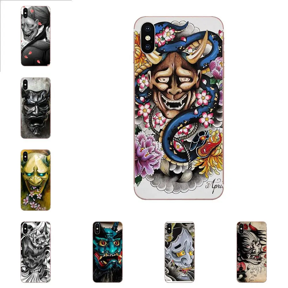 

Japanese Oni Hannya Demon Mask For Xiaomi Mi3 Mi4 Mi4C Mi4i Mi5 Mi 5S 5X 6 6X 8 SE Pro Lite A1 Max Mix 2 Note 3 4 Diy Phone Case