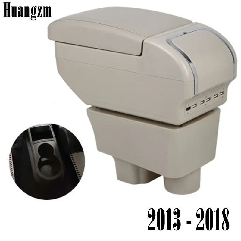 Armrest box For Skoda Rapid 2013 - 2018 9USB Charging heighten Double layer central Store content cup holder ashtray accessories |