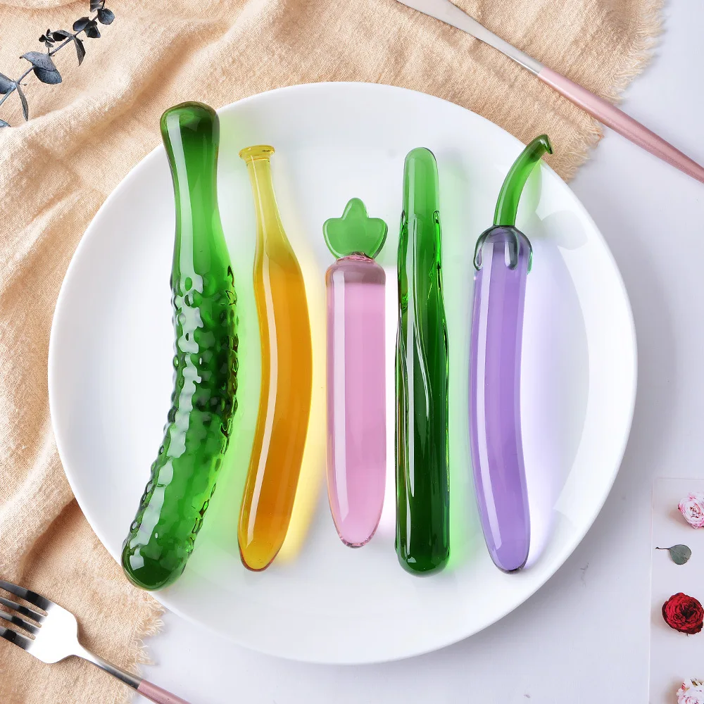 Стеклянный фаллоимитатор Pyrex для женщин секс-игрушка мастурбации фрукты овощи