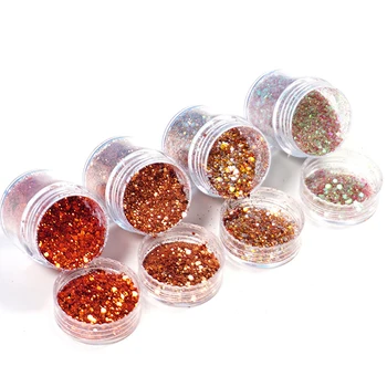 

4pcs/5Pcs Mermaid Scale Chameleon Aurora Hexagon Glitter Bling Filling For Resin Craft Festive Jewelry Tools Uv Resin Pigment