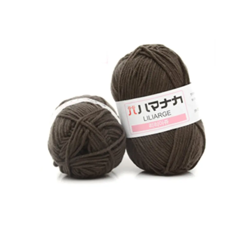 

4 Shares Combed Milk Cotton Yarn Comfortable Wool Blended Yarn Apparel Sewing Yarn Hand Knitting Scarf Hat Yarn