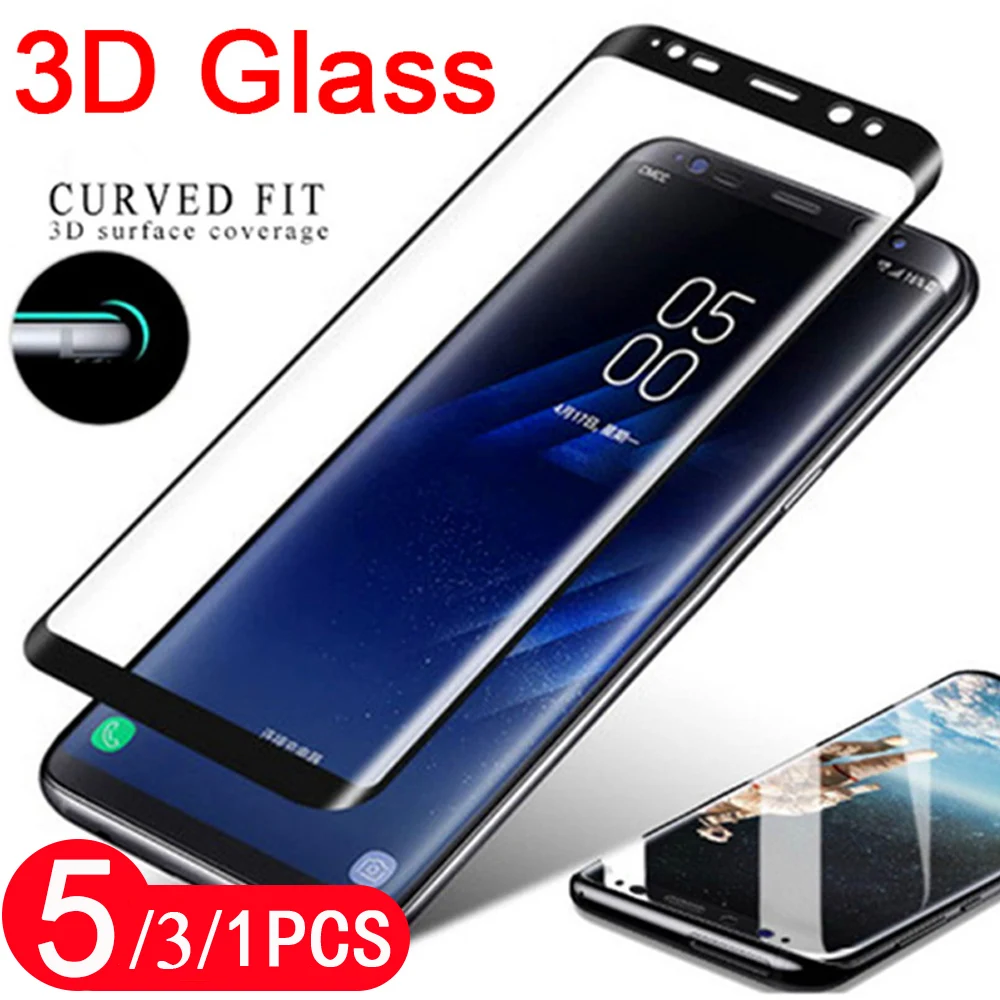 Защитное стекло для samsung galaxy S7 edge S8 S9 S10 5G lite S10E S20 plus 5/3/1 шт. | Мобильные телефоны и