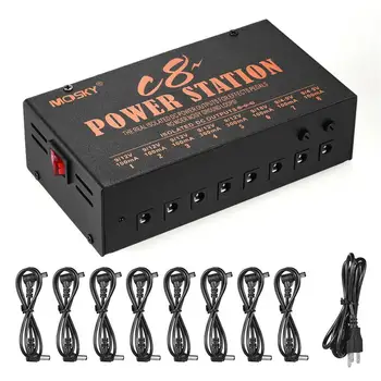 

MOSKY Guitar Effect Pedal Power Supply Isolated Dc Ac 8 Output Built-In Toroidal Transformer Power Supply For Guitar Effects