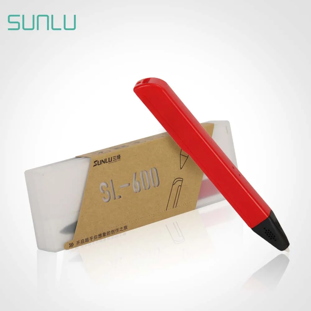 

SUNLU SL-600 3D Printing Pen Include PLA Filameng 1.75mm Gift Box Set As Bithday Gift For Kids&Adults Red Color 3D Drawing Pens