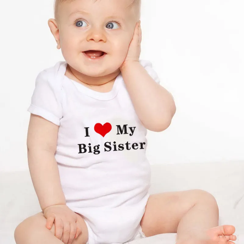 i love my big sister baby sleepsuit