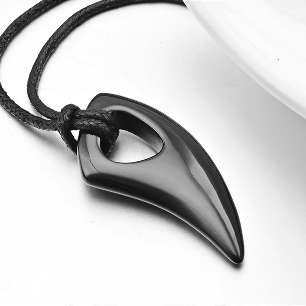 Accessories Durable Stainless Steel Valentines Day Casual Men Necklace Pendant Jewelry Wolf Teeth Shaped Classic Gift Decoration