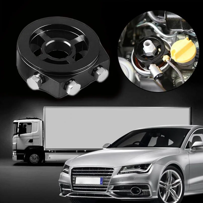 Черный Масляный фильтр адаптер * сэндвич пластина крепление индикатора Давление