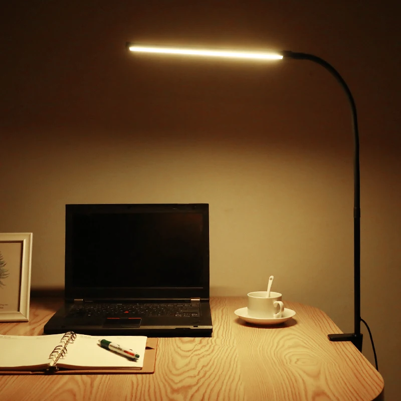 

8W Modern Stand Floor Lamp White & Warm White LED Floor Lamp Dimmer USB Desk Reading Light Fixture For Bedroom Decor