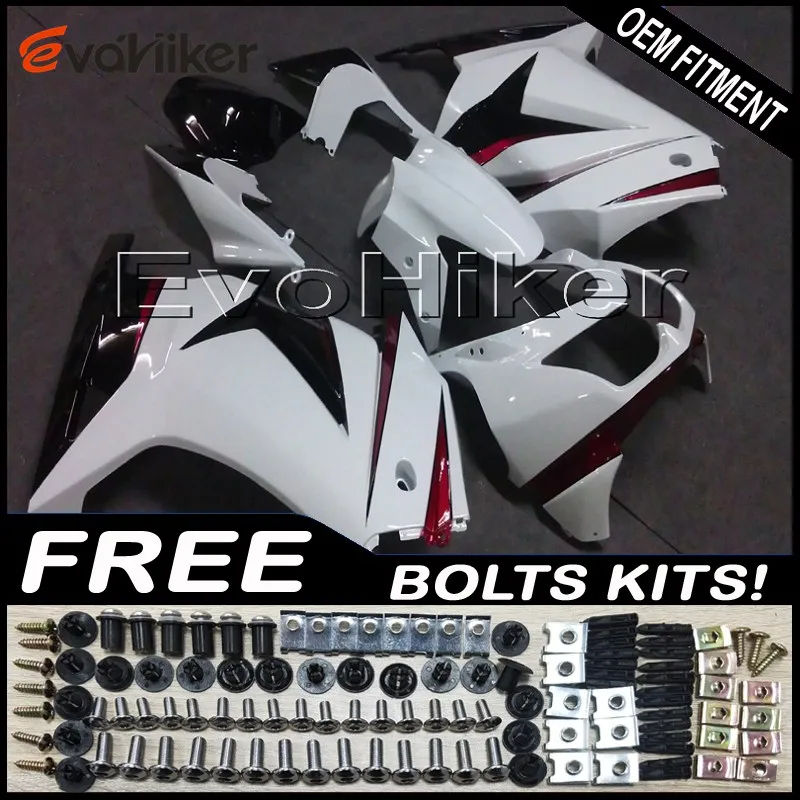 Custom fairing for ZX250R EX250 2008 2009 2010 2011 2012 ABS motor panels Body Kit Injection mold black+gifts - Цвет: V