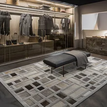 Американский стиль пост-современная воловья кожа мех+ овчина мех декоративный коврик