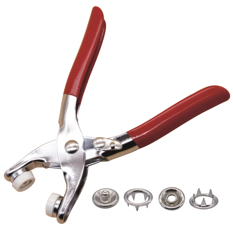 

9.5mm Diameter Snap Fasteners Tool Kit With Hand Pressing Pliers For Bibs Rompers Baby Clothes DIY Projects 200PCS hot