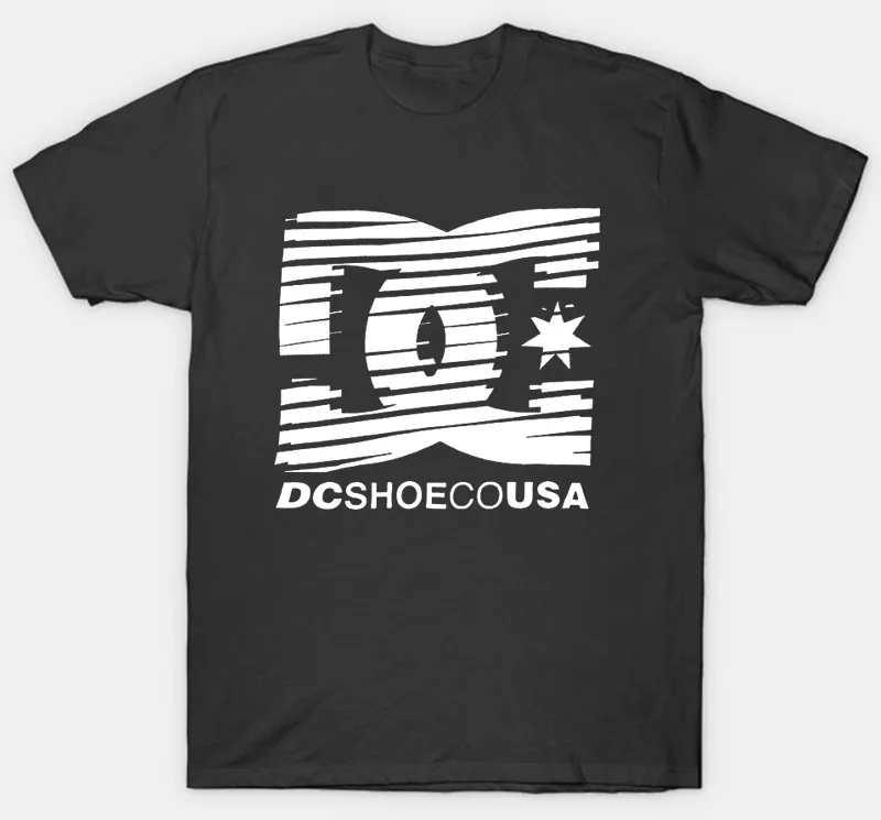 Men Dark Gray DC Shoe Co USA Challenger, Мужская футболка, хлопковая Футболка с принтом, футболки с коротким рукавом, топы с круглым вырезом, футболки, Harajuku, уличная одежда - Цвет: Men Dark Gray