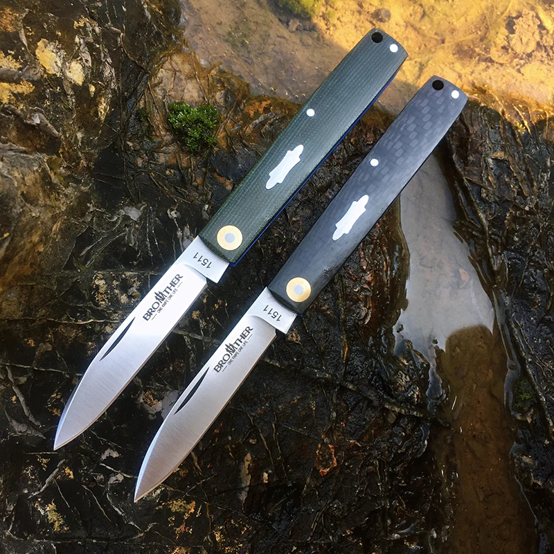 1511BrotherFoldingKnifePocketSlipJointVG10BladeCarbonFiber