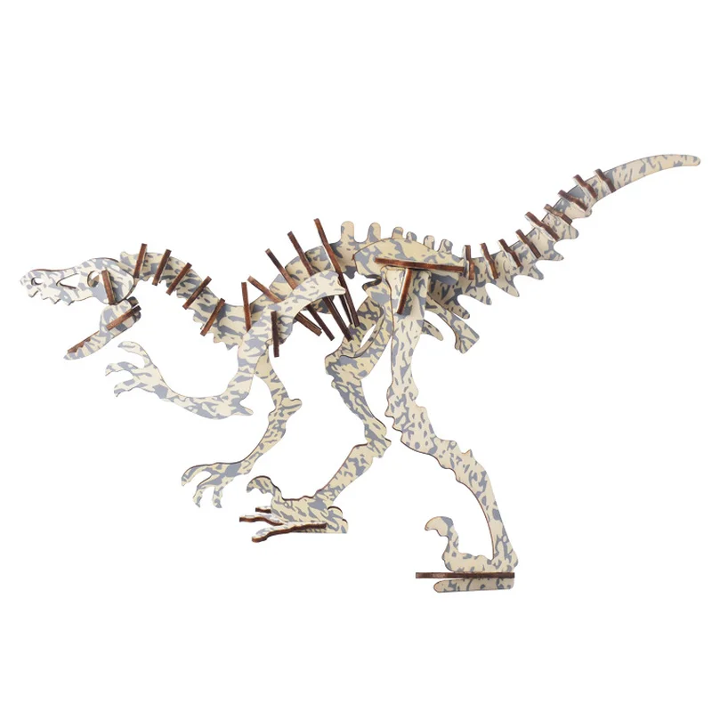 

3d Wooden 3D Jigsaw Puzzle Wooden 3D Jigsaw Puzzle Dinosaur Model for Children