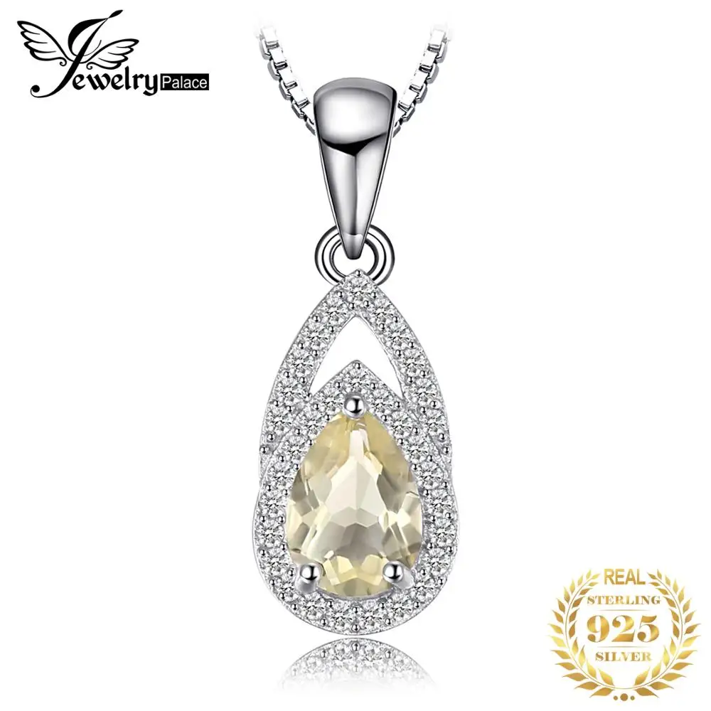 Jewelrypalace элегантный 0.9ct натуральный лимонный кварц Подвеска для девушку
