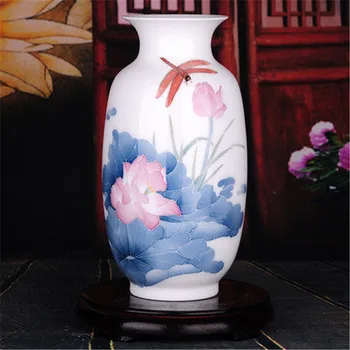 

Chinese Style Underglazed Five Hand Painted Ceramic Vase Creative Living Room Entryway Art Decorations X2629