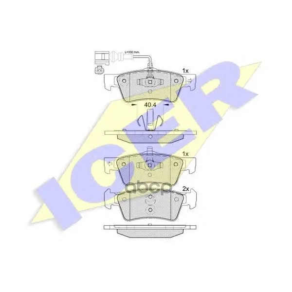 141816_колодки Дисковые Задние! Vw T5 03, Peugeot 207 1.4/1.6/Hdi 06 Icer 141816 Icer арт. 141816