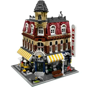 

In Stock 15002 2133Pcs Clone City Street Make Cafe Corner Model Building Kits Blocks Brick Toy Kids Gift 10182