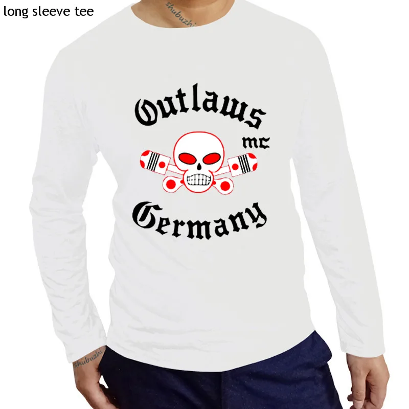 Outlaws MC мужские футболки с длинным рукавом поддержка outlaws shubuzhi cool teeshirt Большие размеры Топы с длинным рукавом - Цвет: white