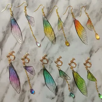 

Dragonfly Cicada Butterflies Simulated Wing Material Pendant Earring DIY Jewelry