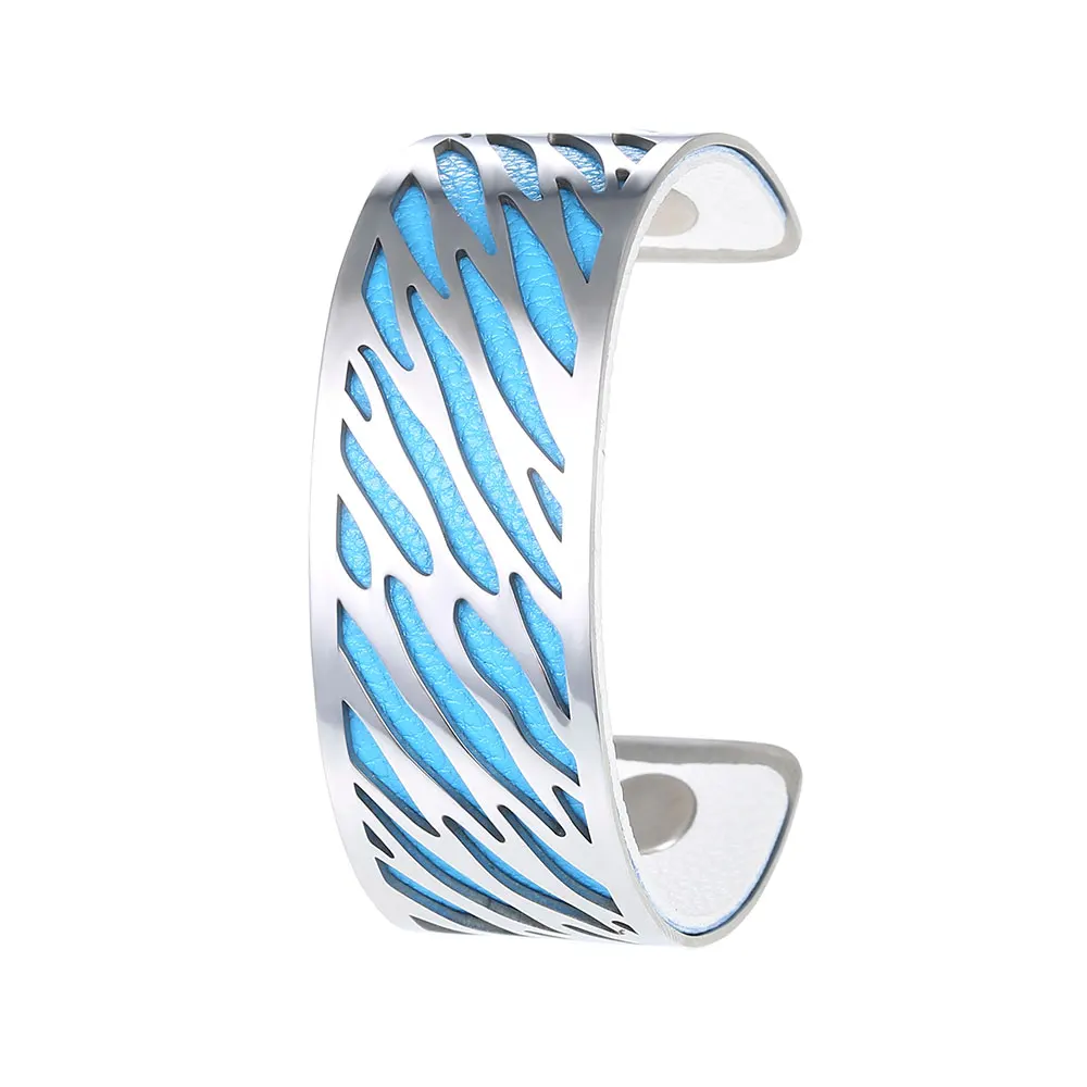 georgette Bangle Cremo Leopard Браслеты из нержавеющей стали браслеты для женщин Argent Femme Bijoux сменный серебряный браслет элегантный Pulseiras - Окраска металла: georgette Bangle