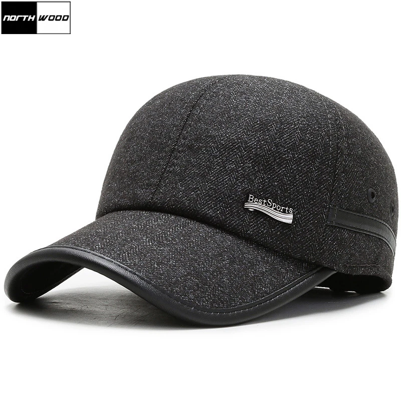 [NORTHWOOD] Бренд мужской зимней бейсболке теплые шляпы Snapback сгущает мужская