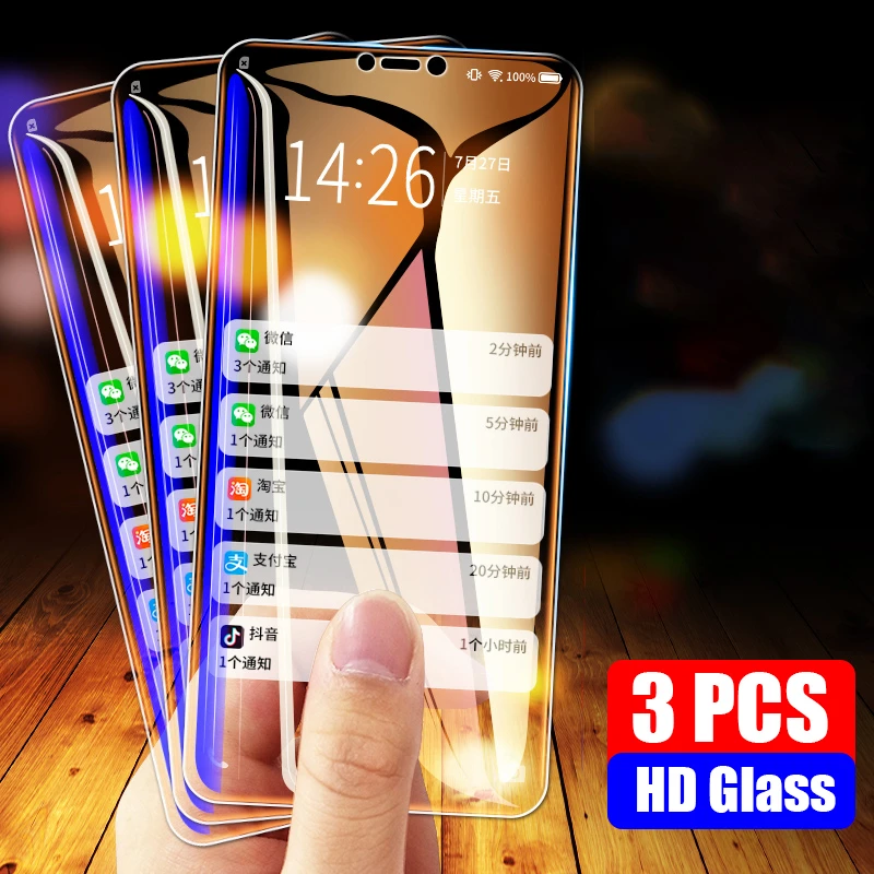 3 шт. закаленное стекло для XiaoMi RedMi Note 7 Pro 5A 6 6A 7A 5 Plus глобальная версия full Clear HD