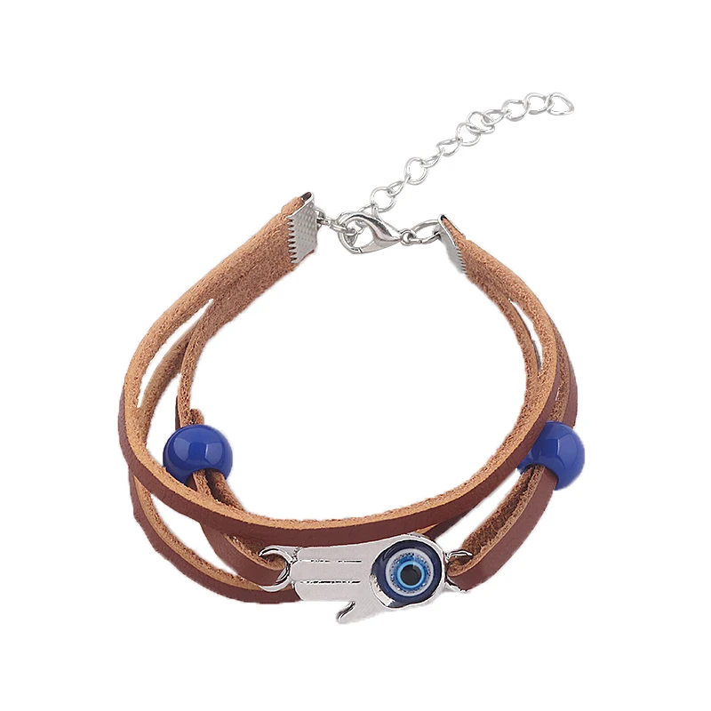 2020 The Last of Us Part 2 Ellie Dina Hamsa Bracelet Embeddeb Evil Eye Sapphre Beads Bracelets Bangles for Women Men Jewelry | Украшения и