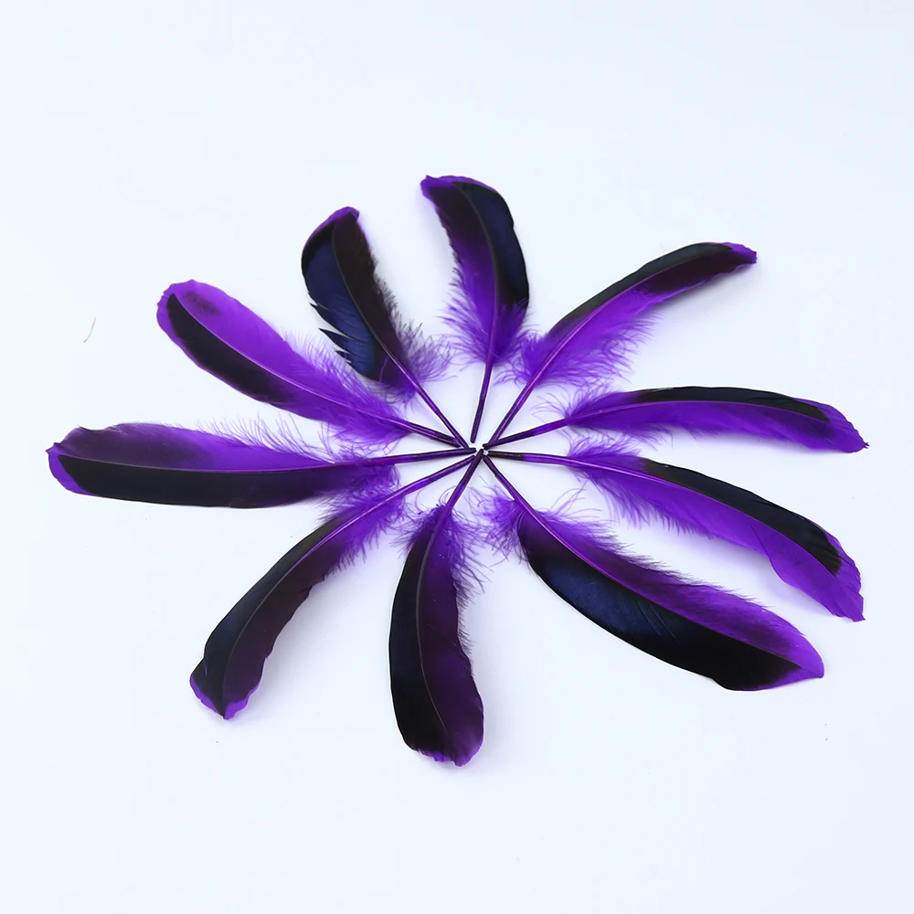 3 purple duck feather 1