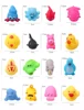 13Pcs/lot Cute Mixed Random Animals Soft Rubber Float Squeeze Sound Squeaky Bathing Toys For Baby GYH 6