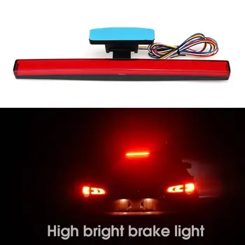 

12V Red LED Car Third Brake Light Bar Fog Lamp Signal Stop Tailgate High Mount Rear Roof Warning Light Truck