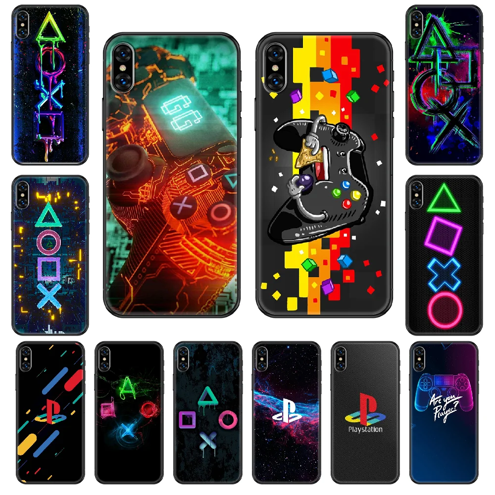 Чехол для телефона Play Station PS4 Для iphone 4 4s 5 5S SE 5C 6 6S 7 8 plus X XS XR 11 PRO MAX 2020 Черный
