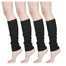 Женские однотонные вязаные зимние гетры ярких цветов; сапоги до колена; чулки; теплые вязаные гетры; чулки для вечеринки; calcetines# T0