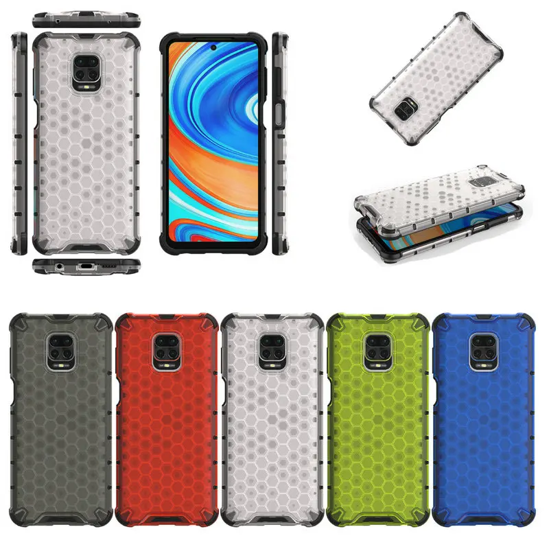 Shockproof Rugged Case For Xiaomi Redmi Note 9 Pro Max Note9 5 6 7 8 8T Honeycomb Armor TPU Bumper Cover 9A 9C Cases | Мобильные