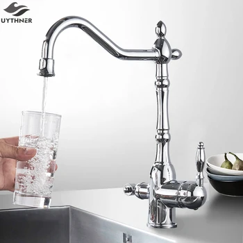 

Kitchen Water Filter Faucet Kitchen faucets Dual Spout Filter faucet Mixer 360 Degree Rotation Water Purification Feature Taps