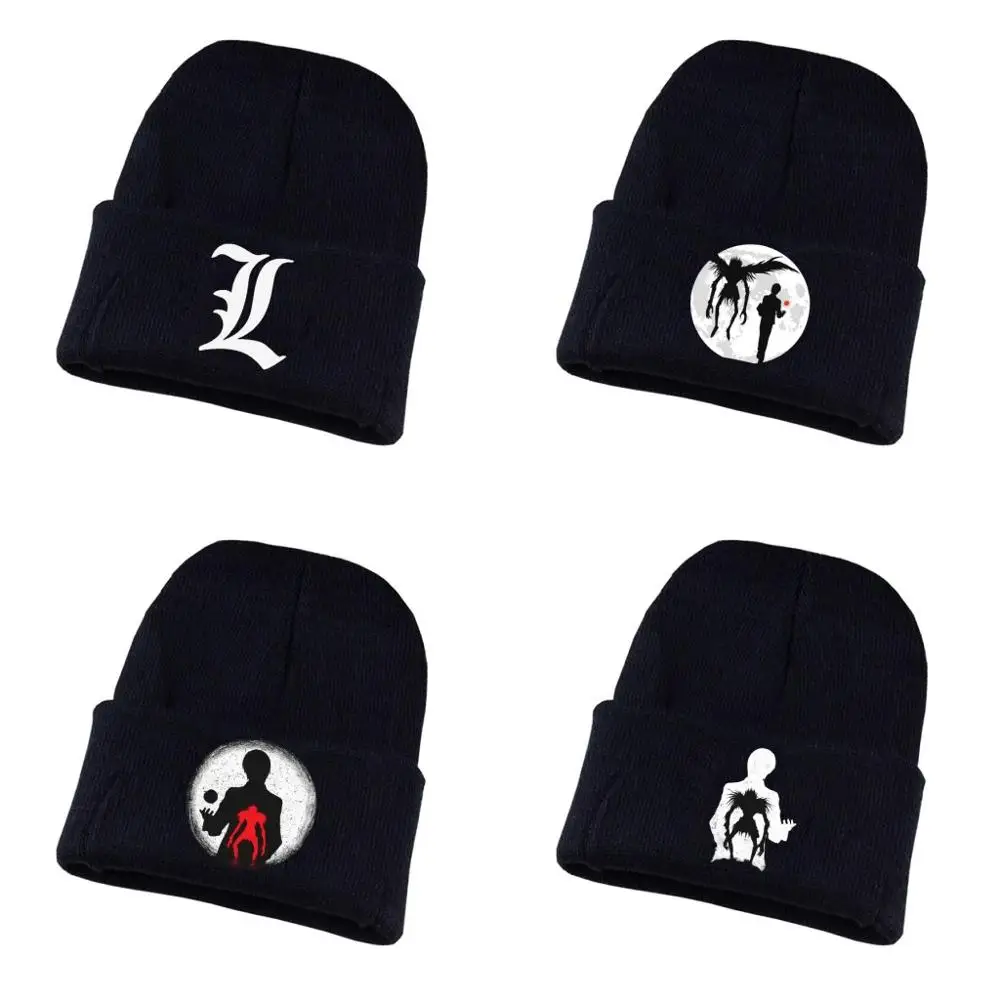 Аниме смайлик вязаная шапка для косплея унисекс принт Для Взрослых Повседневная хлопковая шапка Подростковая зимняя вязаная шапочка